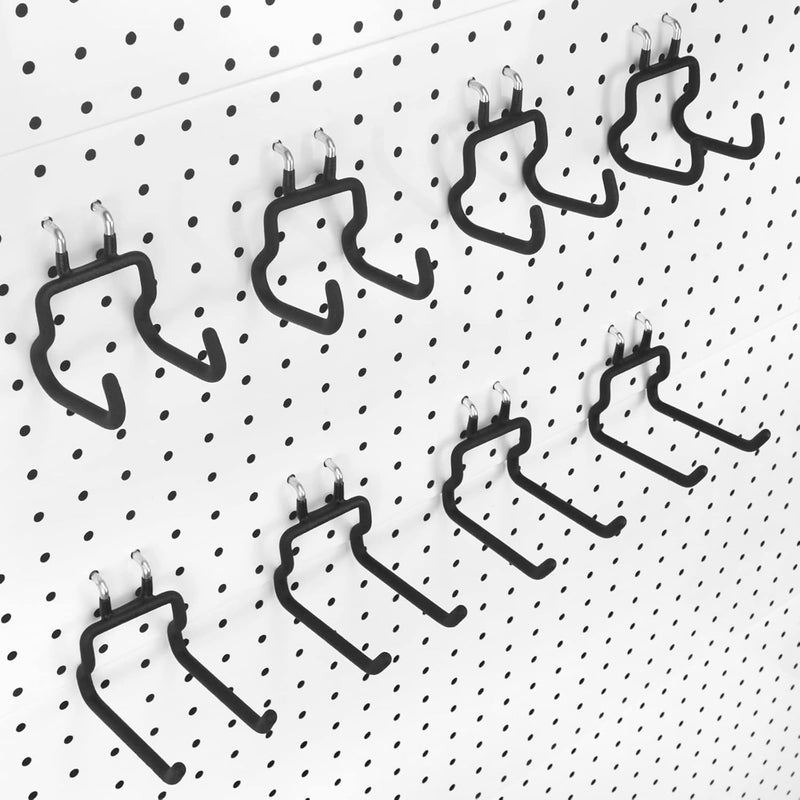 G.CORE 8-Pack Pegboard Hooks, Peg Board Tool Utility Hooks & Hangers Fit 1/4" Pegboards, Heavy Duty Metal Peg Board Shelving Hooks, Wall Organizers and Storage for Craft Room Garage Workbench Office - Image 1